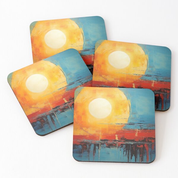 Artikelvorschau, Entdecken Sie "Simplistic & Minimalistic Vintage Sunset" Abstrakte Kunst entworfen und verkauft von ArtificialGenes.