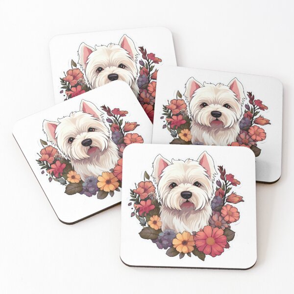 Item preview, Floral Furry Friend: Westie's Garden Delight designed and sold by PureGlee.