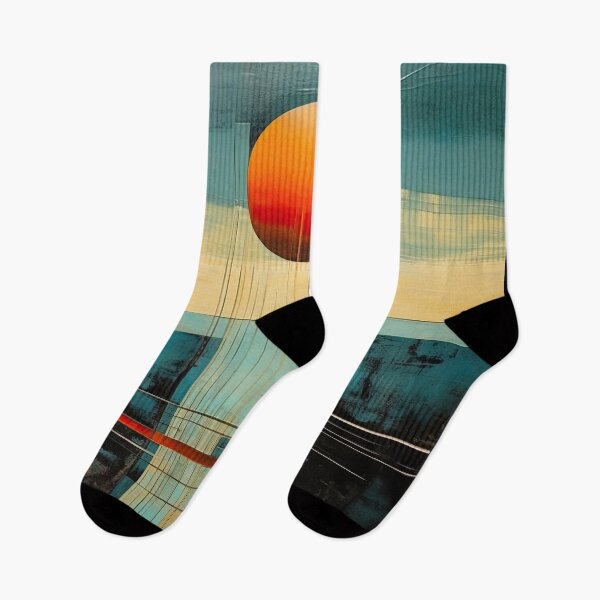 Artikelvorschau, Entdecken Sie "Simplistic & Minimalistic Vintage Sunset" Abstrakte Kunst entworfen und verkauft von ArtificialGenes.