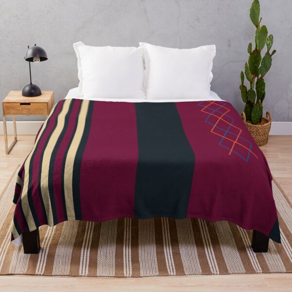 Item preview, Brown striped pattern with black background and vivid orange and blue rhombuses designed and sold by Mario-Martinez.