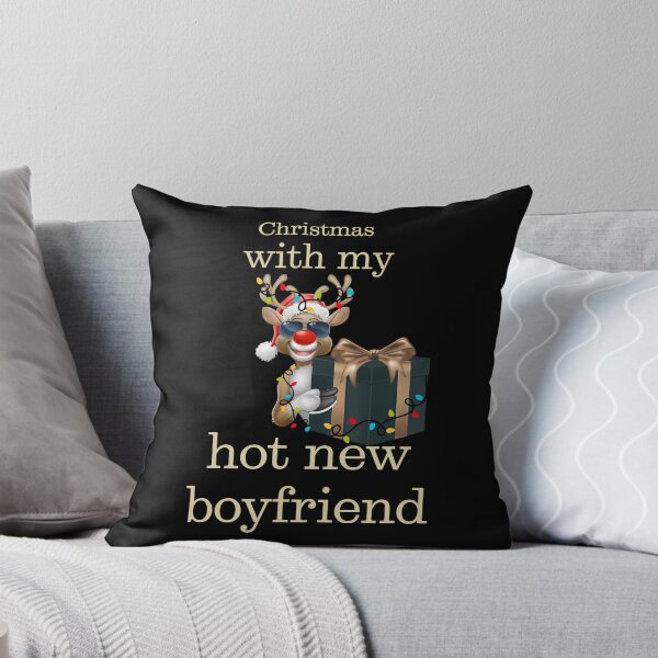 Item preview, First Christmas with my hot new boyfriend, funny gift for boy and husband designed and sold by MomLifeDesign.