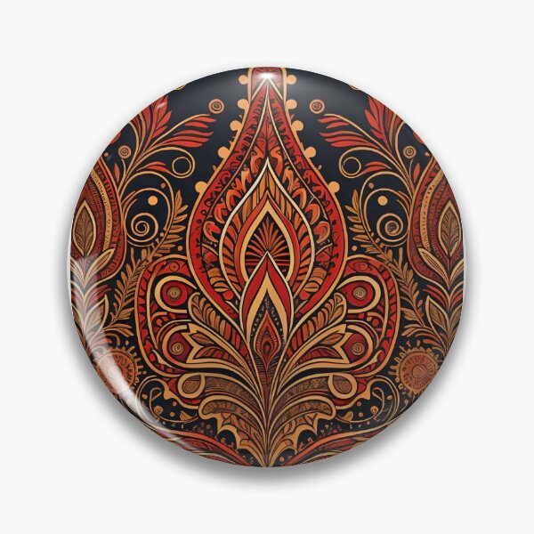 Item preview, UNIQUE PAISLEY PATTERN IN SHADES OF RED designed and sold by Meandmyshop.