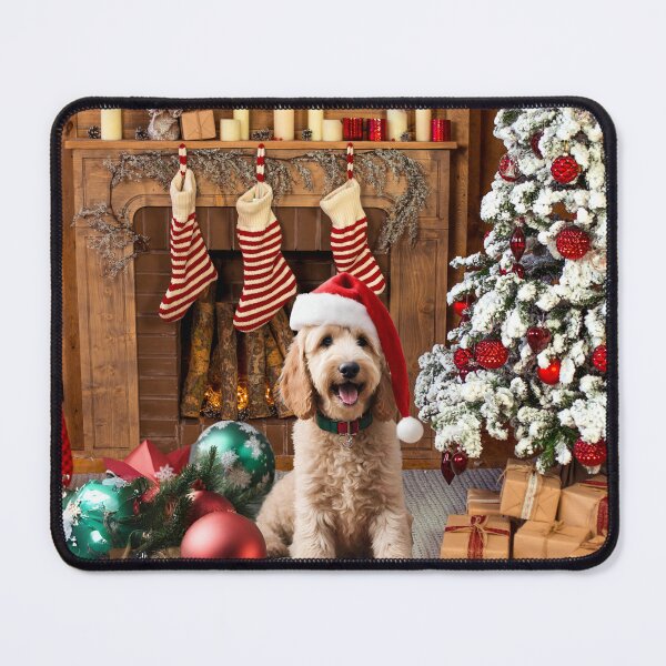 Item preview, Goldendoodle/Labradoodle Christmas Scene designed and sold by Fredster1966.
