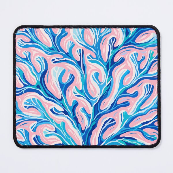 Aperçu de l'œuvre Imprimé Corail Rose et Bleu Preppy créée et vendue par BrightTide.