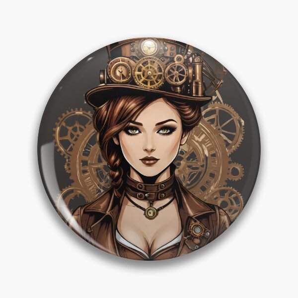 Item preview, Steampunk Woman Vintage Retro Style designed and sold by MusesWhispers.