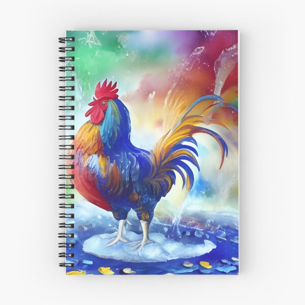 Artikelvorschau, Ein farbenfroher expressionistischer Hahn entworfen und verkauft von Paw's Arts.