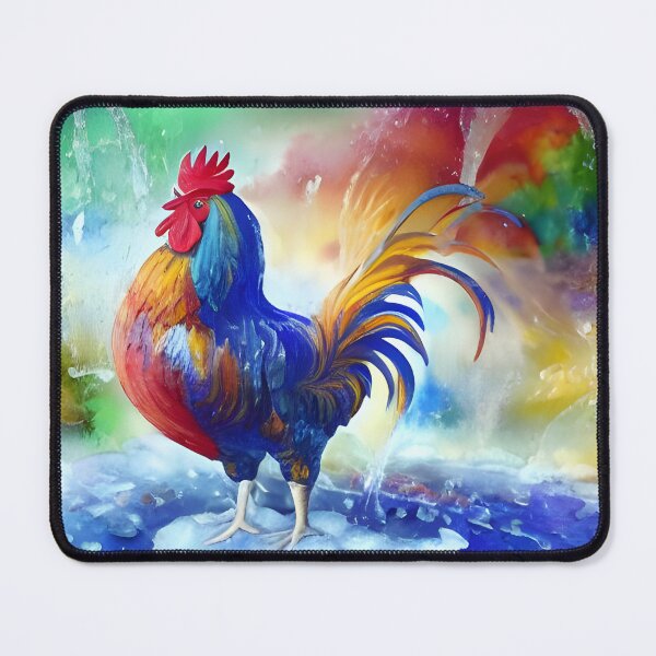 Artikelvorschau, Ein farbenfroher expressionistischer Hahn entworfen und verkauft von Paw's Arts.