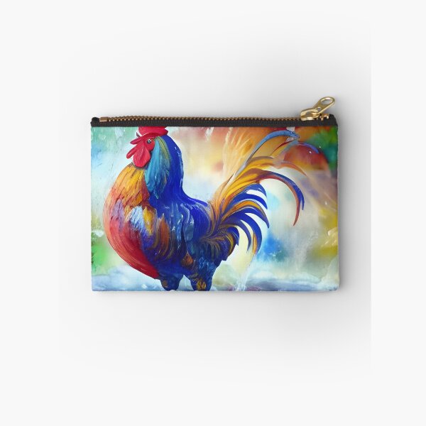 Artikelvorschau, Ein farbenfroher expressionistischer Hahn entworfen und verkauft von Paw's Arts.