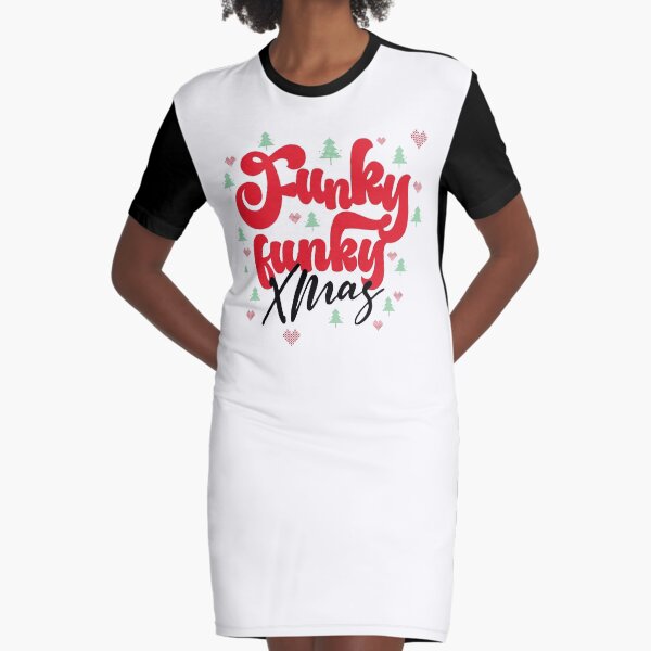 Funky xmas Graphic T-Shirt Dress