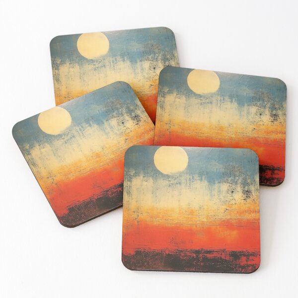 Artikelvorschau, Entdecken Sie "Simplistic & Minimalistic Vintage Sunset" Abstrakte Kunst entworfen und verkauft von ArtificialGenes.