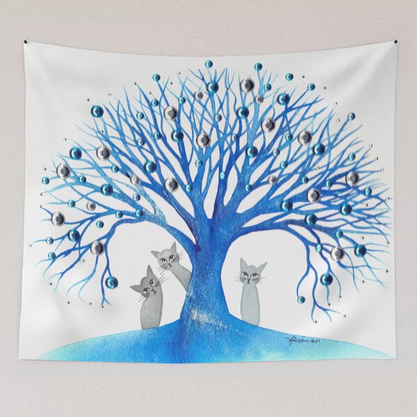 Item preview, Dawson Whimsical Tree Cats designed and sold by Lori Alexander.