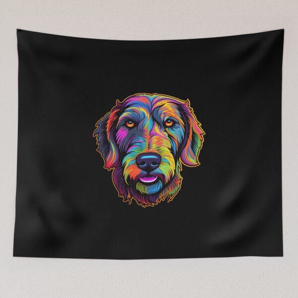 Item preview, Neon Irish Wolfhound designed and sold by CUTEDOGGIEZ.