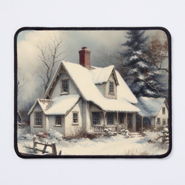 Item preview, Cottage after a snowfall designed and sold by ecupirate99.