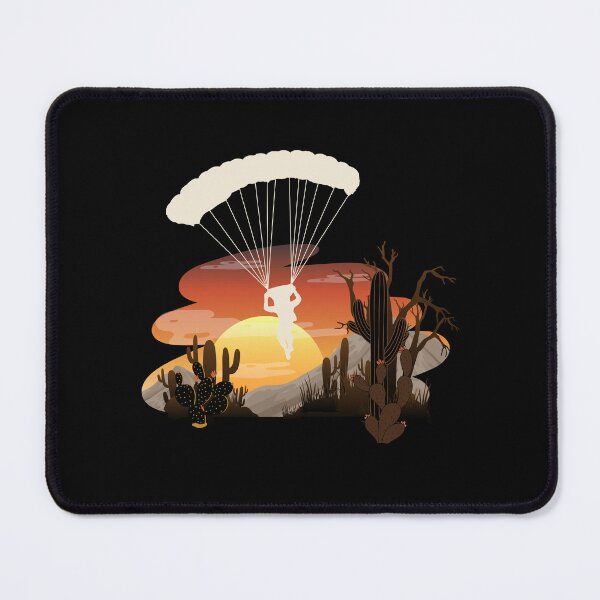 Item preview, Skydiving over the desert, parachutist, paratrooper at the sunset, Classic T-shirt designed and sold by MAGness.