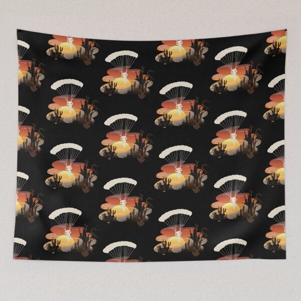Item preview, Skydiving over the desert, parachutist, paratrooper at the sunset, Classic T-shirt designed and sold by MAGness.