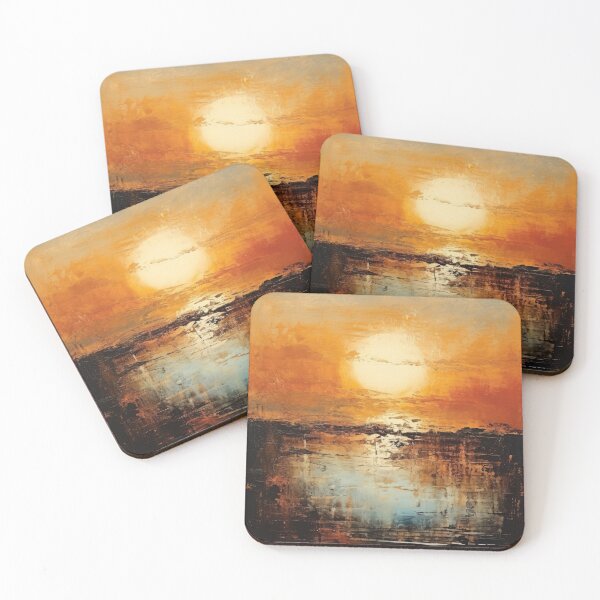Artikelvorschau, Entdecken Sie "Simplistic & Minimalistic Vintage Sunset" Abstrakte Kunst entworfen und verkauft von ArtificialGenes.
