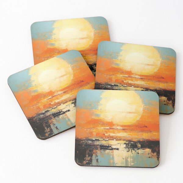 Artikelvorschau, Entdecken Sie "Simplistic & Minimalistic Vintage Sunset" Abstrakte Kunst entworfen und verkauft von ArtificialGenes.