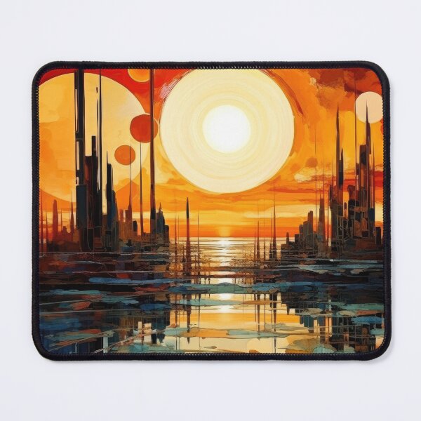 Item preview, Explore "Simplistic & Minimalistic Vintage Sunset" Abstract Art designed and sold by ArtificialGenes.