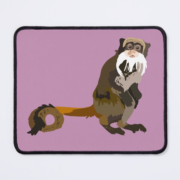 Item preview, E is for Emperor Tamarin,Emperor Tamarin Illustration – Small and Majestic Tropical Primate Artwork designed and sold by PrettylittlepastelUk.
