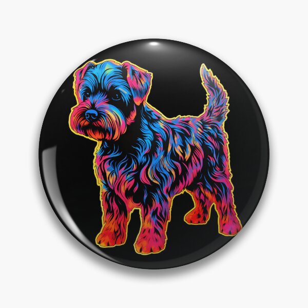 Artikelvorschau, Kerry Blue Terrier Neon Design entworfen und verkauft von CUTEDOGGIEZ.