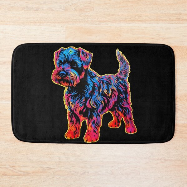 Item preview, Kerry Blue Terrier Neon Design designed and sold by CUTEDOGGIEZ.