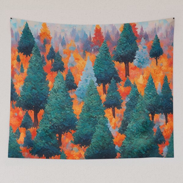 Item preview, Neo Impressionist Forest Pattern. designed and sold by ARichArts.
