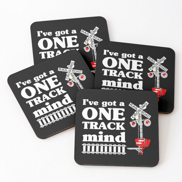 Item preview, One Track Railroad Train Mind designed and sold by dhajr.
