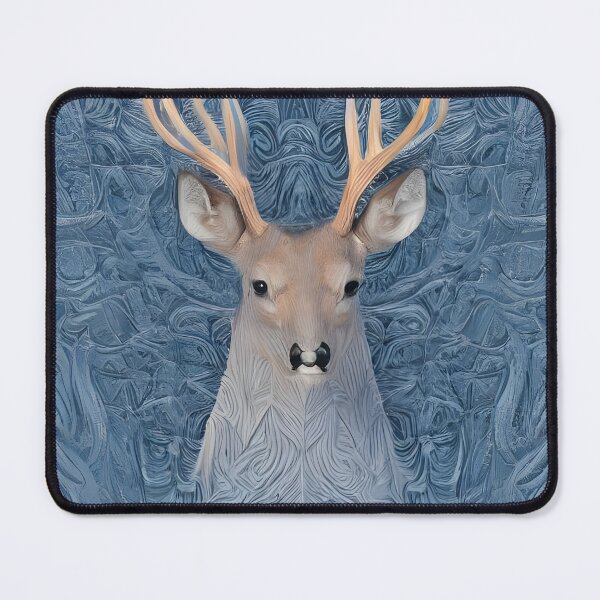 Item preview, Blue Abstract Deer Painting designed and sold by Paw's Arts.
