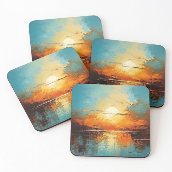 Artikelvorschau, Entdecken Sie "Simplistic & Minimalistic Vintage Sunset" Abstrakte Kunst entworfen und verkauft von ArtificialGenes.