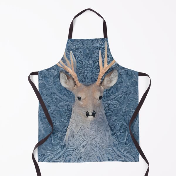 Item preview, Blue Abstract Deer Painting designed and sold by Paw's Arts.