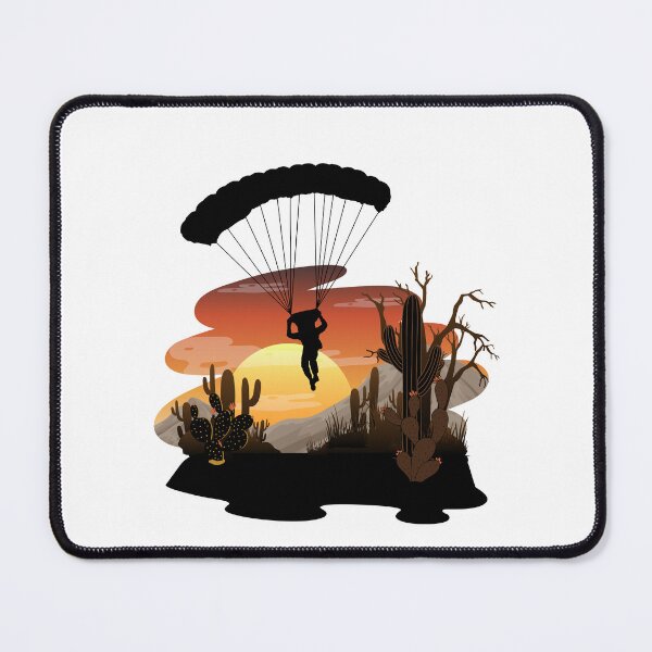 Item preview, Skydiving over the desert, parachutist, paratrooper at the sunset, Classic T-shirt designed and sold by MAGness.