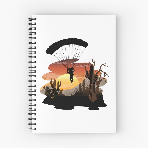 Item preview, Skydiving over the desert, parachutist, paratrooper at the sunset, Classic T-shirt designed and sold by MAGness.