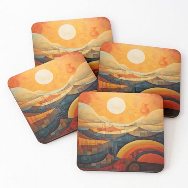 Item preview, Explore "Simplistic & Minimalistic Vintage Sunset" Abstract Art designed and sold by ArtificialGenes.