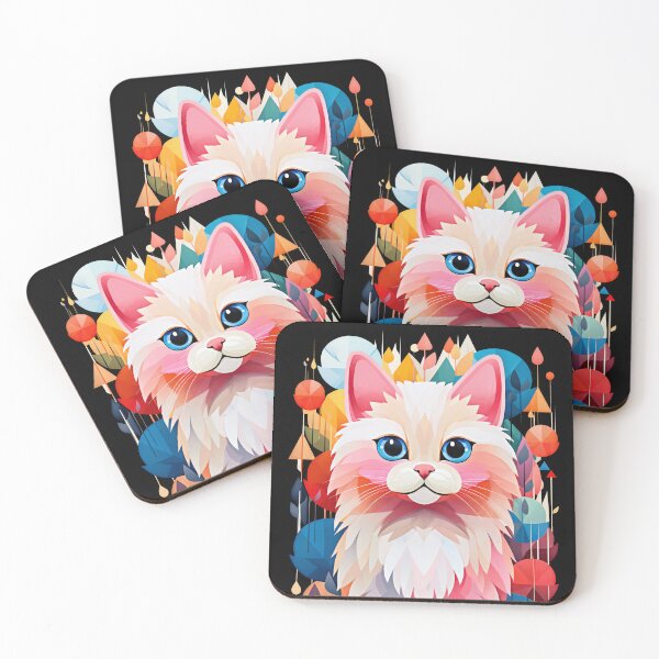Item preview, The Colorful Cat Surrounded by Colorful Leaves designed and sold by MagicColorPrint.