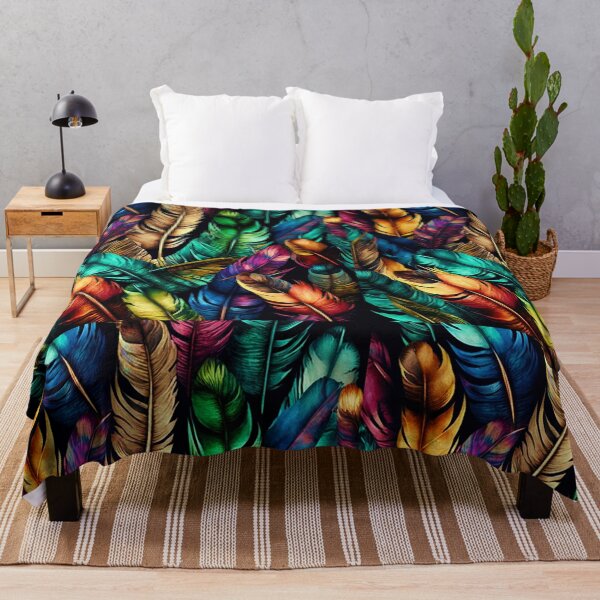 Item preview, Colorful feathers Pattern designed and sold by witch-night.