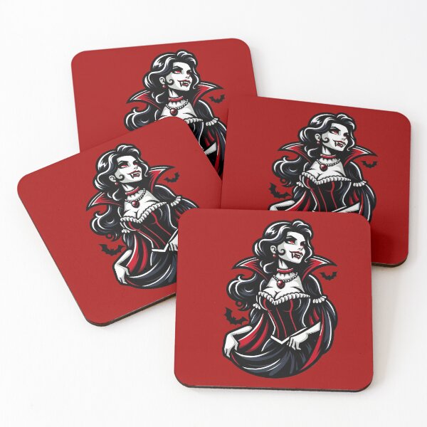Item preview, Vampire Lady: OldSchool Black-Red Design designed and sold by fkdesignsshirts.