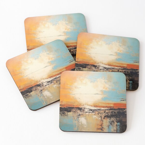 Artikelvorschau, Entdecken Sie "Simplistic & Minimalistic Vintage Sunset" Abstrakte Kunst entworfen und verkauft von ArtificialGenes.