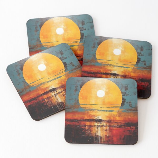 Artikelvorschau, Entdecken Sie "Simplistic & Minimalistic Vintage Sunset" Abstrakte Kunst entworfen und verkauft von ArtificialGenes.