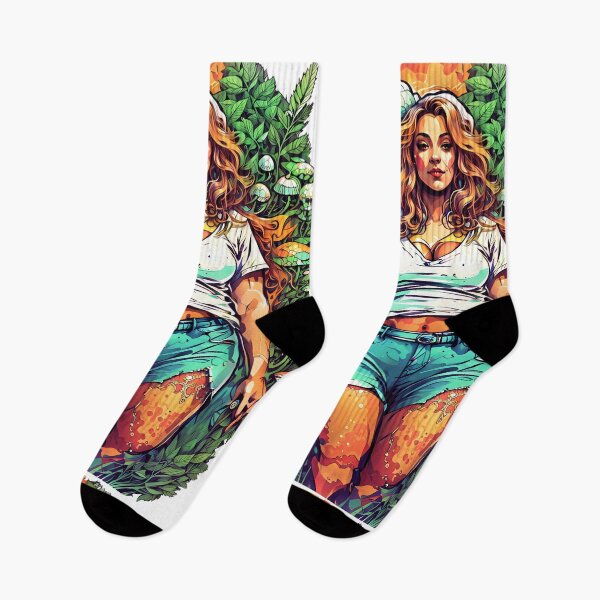 Item preview, Flower Power Forest Goddess Woman Trippy designed and sold by wojysmokes.
