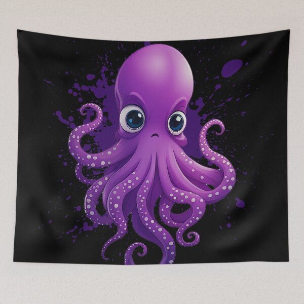 Item preview, angry octopus designed and sold by Me-Myself-AI.