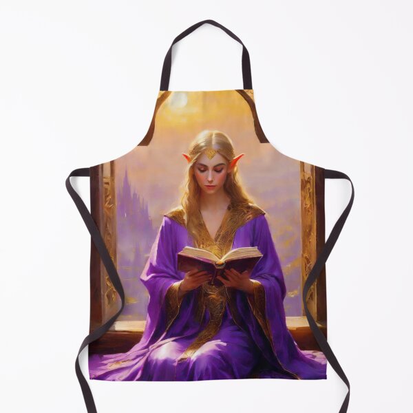 Item preview, Blonde Pointed Elf Lady Reading Book by Sunlight designed and sold by Bunmigraphics .