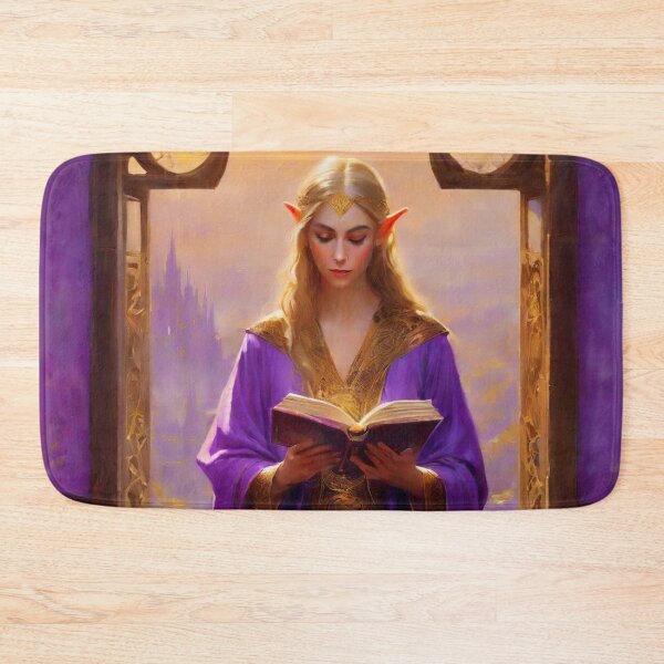 Item preview, Blonde Pointed Elf Lady Reading Book by Sunlight designed and sold by Bunmigraphics .
