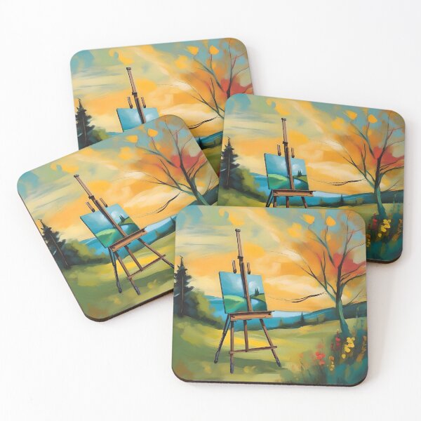 Item preview, Artist easel, landscape, in expressionism style designed and sold by WildLadyWood.