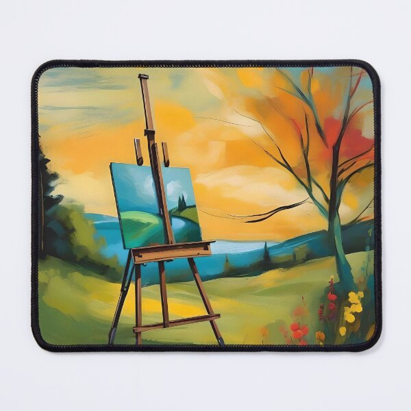 Item preview, Artist easel, landscape, in expressionism style designed and sold by WildLadyWood.