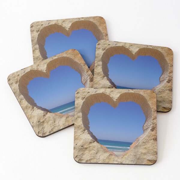 Item preview, Heart-Shaped Hole in a Rock with sea View - Nature's Window designed and sold by omryjs.
