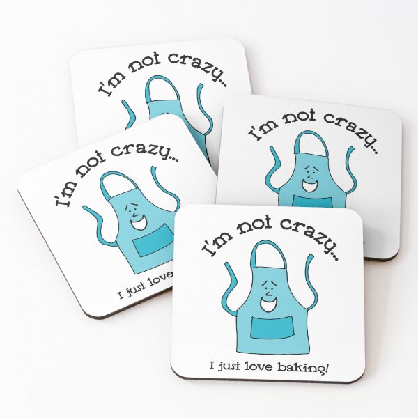Item preview, I'm Not Crazy... Apron Character - Black Text designed and sold by Sketchypenface.
