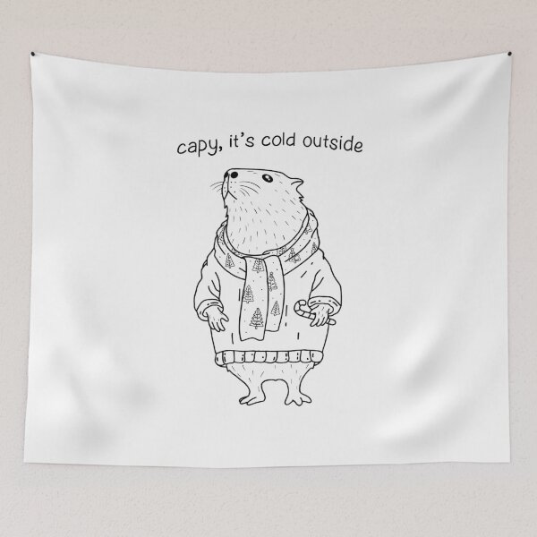 Item preview, Capybara Winter Minimalist designed and sold by Kimprut.
