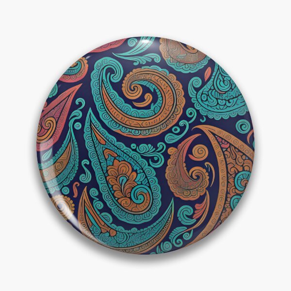 Item preview, Turquoise paisley pattern fans designed and sold by Meandmyshop.