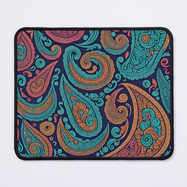 Item preview, Turquoise paisley pattern fans designed and sold by Meandmyshop.