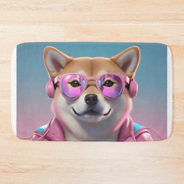 Item preview, Funny Shiba Inu with glasses and headphones designed and sold by gosecreativo20.